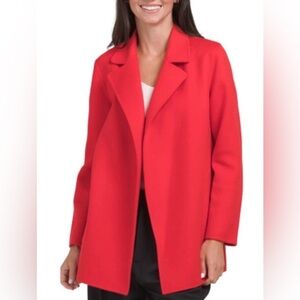 Theory Women’s Sileena Coat Cardinal Red Winsome 2 Wool/Cashmere Size L NWT $595